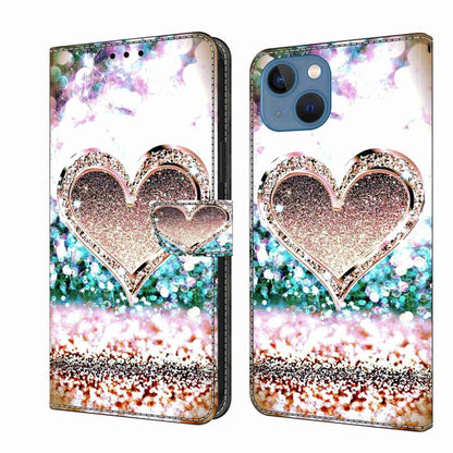 Crystal 3D Shockproof Protective Leather Phone Case, For iPhone 13 / 14