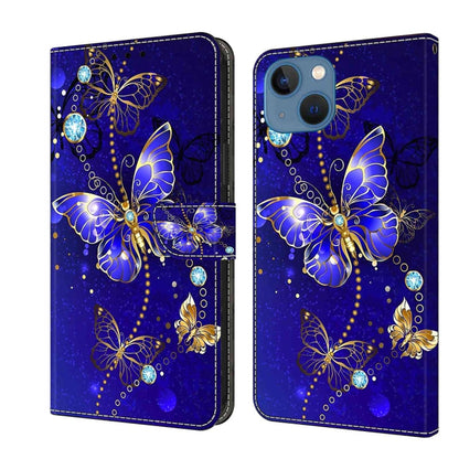 Crystal 3D Shockproof Protective Leather Phone Case, For iPhone 13 / 14