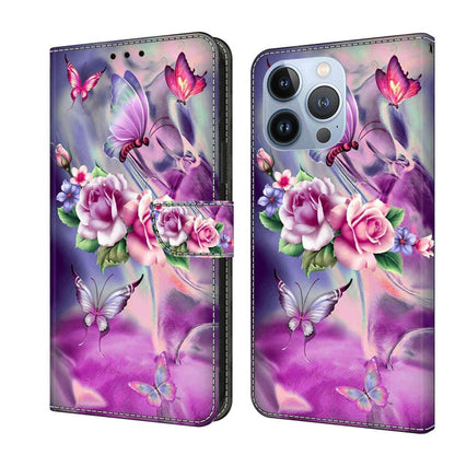 Crystal 3D Shockproof Protective Leather Phone Case, For iPhone 13 Pro