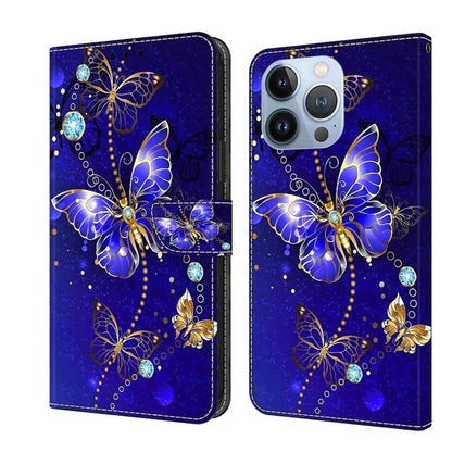 Crystal 3D Shockproof Protective Leather Phone Case, For iPhone 13 Pro