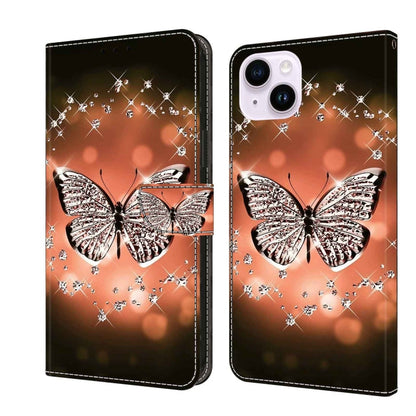 Crystal 3D Shockproof Protective Leather Phone Case, For iPhone 14 Plus