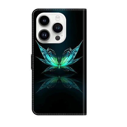 Crystal 3D Shockproof Protective Leather Phone Case, For iPhone 14 Pro