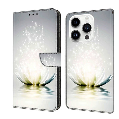 Crystal 3D Shockproof Protective Leather Phone Case, For iPhone 14 Pro