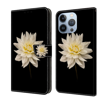 Crystal 3D Shockproof Protective Leather Phone Case, For iPhone 14 Pro Max