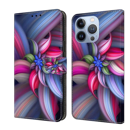 Crystal 3D Shockproof Protective Leather Phone Case, For iPhone 14 Pro Max