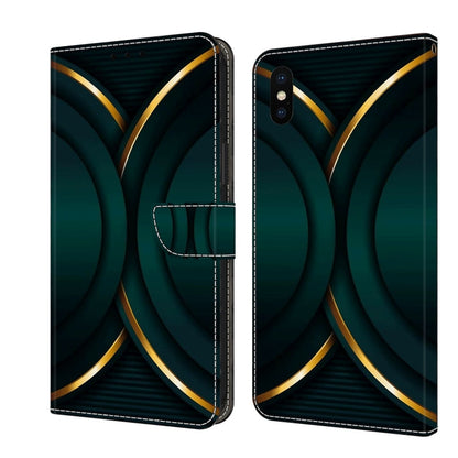 Crystal 3D Shockproof Protective Leather Phone Case, For iPhone X / XS