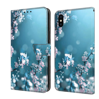 Crystal 3D Shockproof Protective Leather Phone Case, For iPhone X / XS