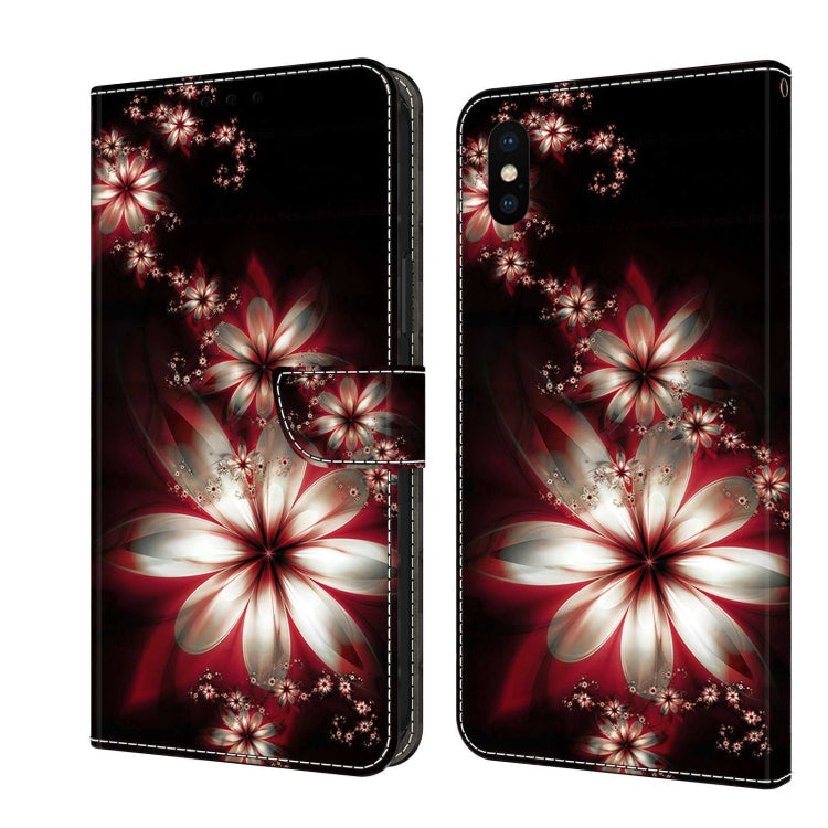 Crystal 3D Shockproof Protective Leather Phone Case, For iPhone X / XS
