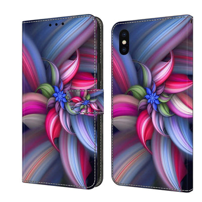 Crystal 3D Shockproof Protective Leather Phone Case, For iPhone X / XS