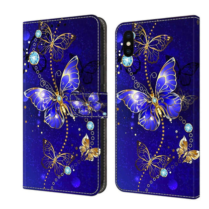 Crystal 3D Shockproof Protective Leather Phone Case, For iPhone X / XS