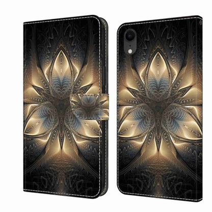 Crystal 3D Shockproof Protective Leather Phone Case, For iPhone XR