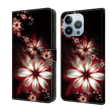 Crystal 3D Shockproof Protective Leather Phone Case, For iPhone 15 Pro Max