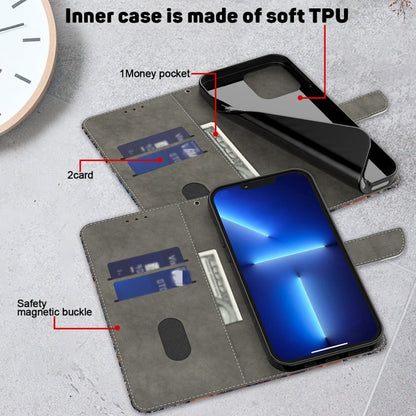 Crystal 3D Shockproof Protective Leather Phone Case, For iPhone 15 Plus