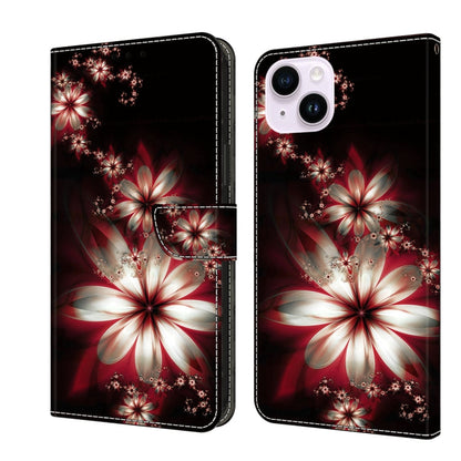 Crystal 3D Shockproof Protective Leather Phone Case, For iPhone 15 Plus