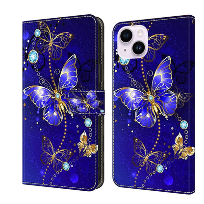 Crystal 3D Shockproof Protective Leather Phone Case, For iPhone 15 Plus