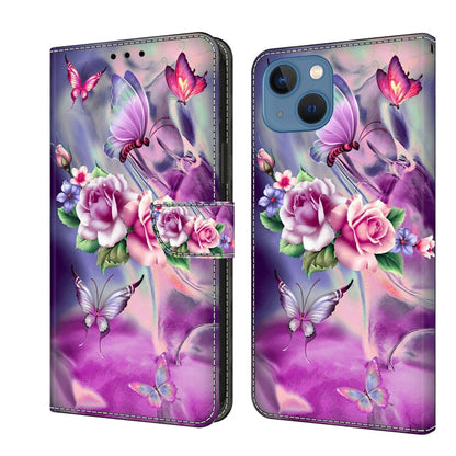 Crystal 3D Shockproof Protective Leather Phone Case, For iPhone 15