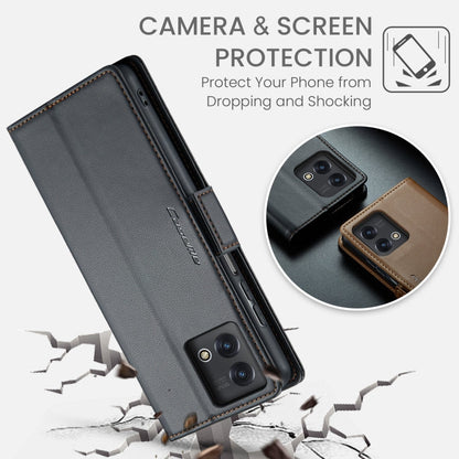 CaseMe 023 Butterfly Buckle Litchi Texture RFID Anti-theft Leather Phone Case, For Motorola Moto G Stylus 5G 2023