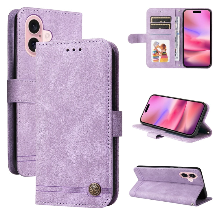 Skin Feel Life Tree Leather Phone Case, For iPhone 16, For iPhone 15 Pro Max, For iPhone 15 Pro, For iPhone 15 Plus