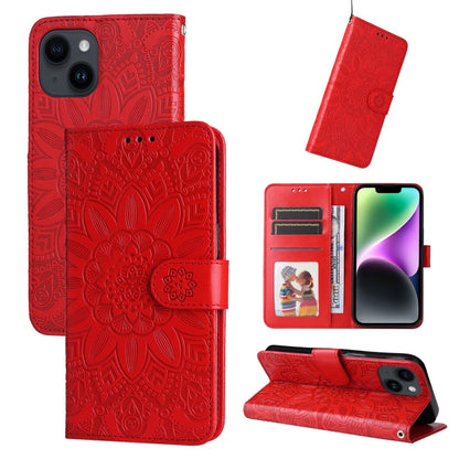 Embossed Sunflower Leather Phone Case, For iPhone 16, For iPhone 15 Pro Max, For iPhone 15 Pro, For iPhone 15 Plus