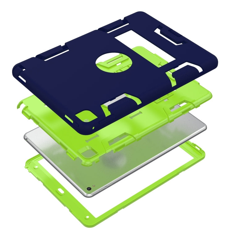Shockproof PC + Silicone Protective Case，with Holder, For iPad 9.7(2017)