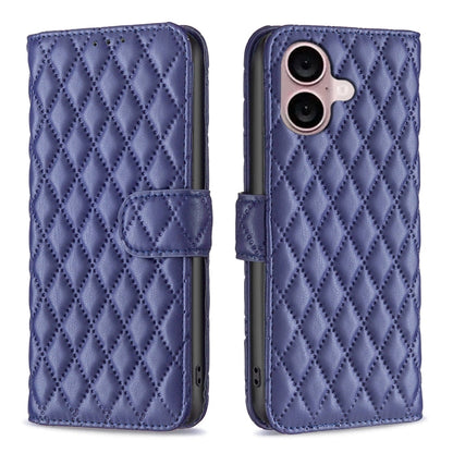 Diamond Lattice Wallet Flip Leather Phone Case, For iPhone Air, For iPhone 16 Pro Max, For iPhone 16 Pro, For iPhone 16 Plus