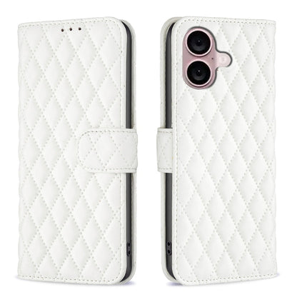Diamond Lattice Wallet Flip Leather Phone Case, For iPhone Air, For iPhone 16 Pro Max, For iPhone 16 Pro, For iPhone 16 Plus
