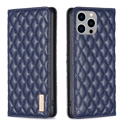 Diamond Lattice Magnetic Leather Flip Phone Case, For iPhone 15 Pro Max, For iPhone 15 Pro, For iPhone 15 Plus, For iPhone 15