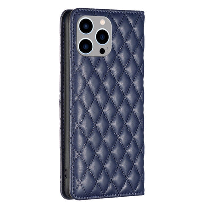 Diamond Lattice Magnetic Leather Flip Phone Case, For iPhone 15 Pro Max, For iPhone 15 Pro, For iPhone 15 Plus, For iPhone 15