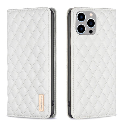 Diamond Lattice Magnetic Leather Flip Phone Case, For iPhone 15 Pro Max, For iPhone 15 Pro, For iPhone 15 Plus, For iPhone 15