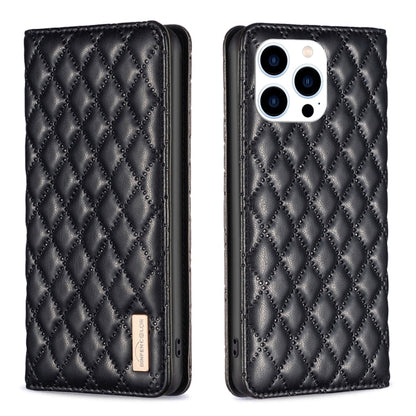 Diamond Lattice Magnetic Leather Flip Phone Case, For iPhone 15 Pro Max, For iPhone 15 Pro, For iPhone 15 Plus, For iPhone 15