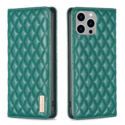 Diamond Lattice Magnetic Leather Flip Phone Case, For iPhone 15 Pro Max, For iPhone 15 Pro, For iPhone 15 Plus, For iPhone 15
