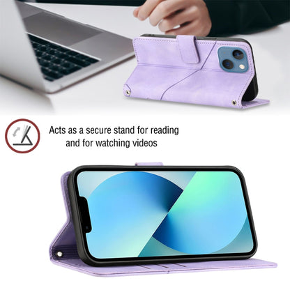 Skin-feel Embossed Leather Phone Case, For iPhone 15, For iPod Touch 7 / 6 / 5