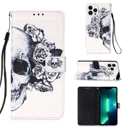 3D Painting Horizontal Flip Leather Phone Case, For iPhone 15 Pro Max, For iPhone 15 Pro, For iPhone 15 Plus