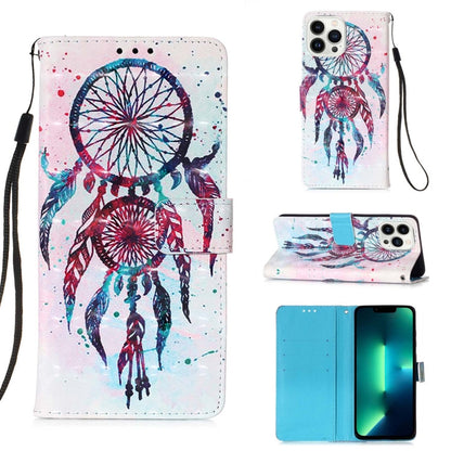 3D Painting Horizontal Flip Leather Phone Case, For iPhone 15 Pro Max, For iPhone 15 Pro, For iPhone 15 Plus