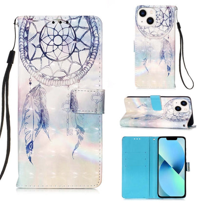 3D Painting Horizontal Flip Leather Phone Case, For iPhone 15 Pro Max, For iPhone 15 Pro, For iPhone 15 Plus