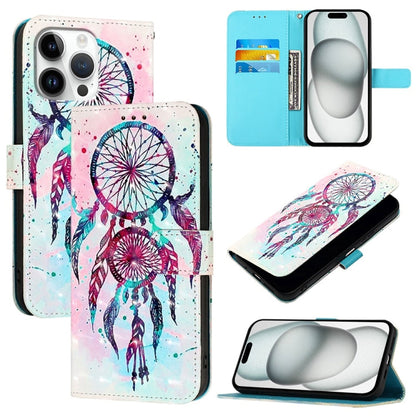 3D Painting Horizontal Flip Leather Phone Case, For iPhone 17, For iPhone Air, For iPhone 16 Pro Max
