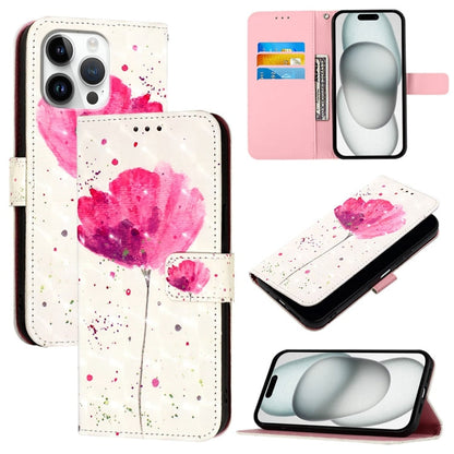 3D Painting Horizontal Flip Leather Phone Case, For iPhone 17, For iPhone Air, For iPhone 16 Pro Max