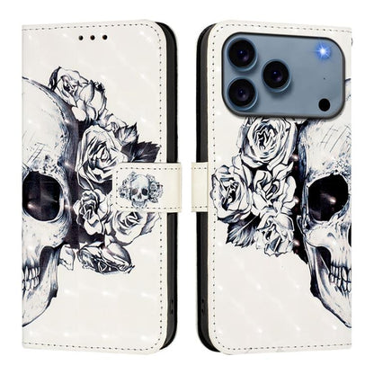 3D Painting Horizontal Flip Leather Phone Case, For iPhone 17e / 16e, For iPhone 17 Pro Max, For iPhone 17 Pro