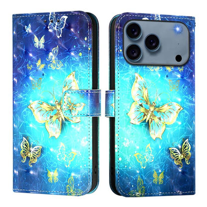 3D Painting Horizontal Flip Leather Phone Case, For iPhone 17e / 16e, For iPhone 17 Pro Max, For iPhone 17 Pro