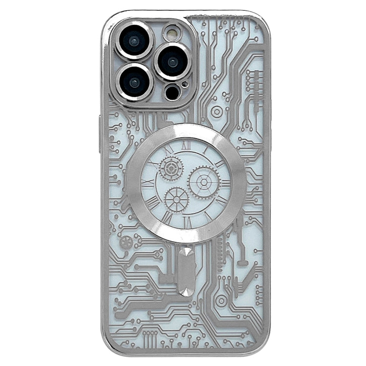 Electroplated Circuit Board Pattern MagSafe Phone Case, For iPhone 14 Pro Max, For iPhone 13 Pro Max, For iPhone 13 Pro