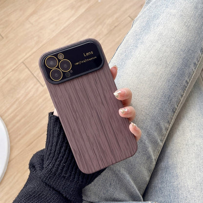Wood Grain TPU Phone Case with Lens Film, For iPhone 13 Pro Max, For iPhone 13 Pro, For iPhone 13, For iPhone 12