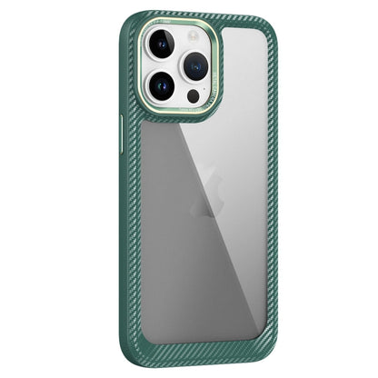 Carbon Fiber Transparent Back Panel Phone Case, For iPhone 14, For iPhone 14 Pro, For iPhone 14 Pro Max, For iPhone 13 Pro Max, For iPhone 13 Pro
