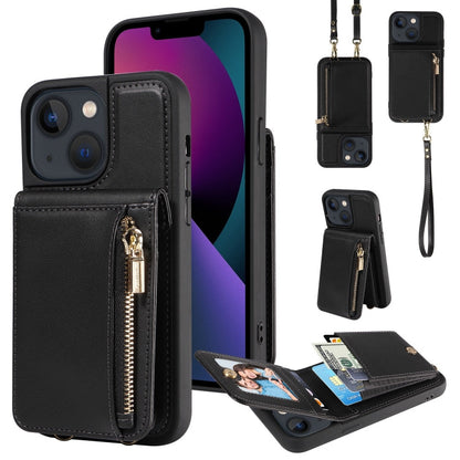 Crossbody Lanyard Zipper Wallet Leather Phone Case, For iPhone SE 2022/ 7 / 8, For iPhone 13 Pro Max, For iPhone 13 Pro, For iPhone 13