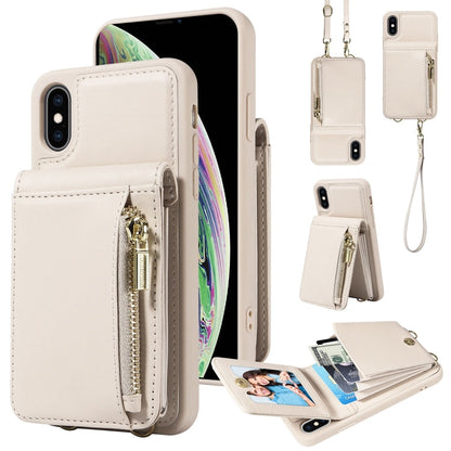 Crossbody Lanyard Zipper Wallet Leather Phone Case, For iPhone 11 Pro, For iPhone X / XS, For iPhone XR, For iPhone XS Max