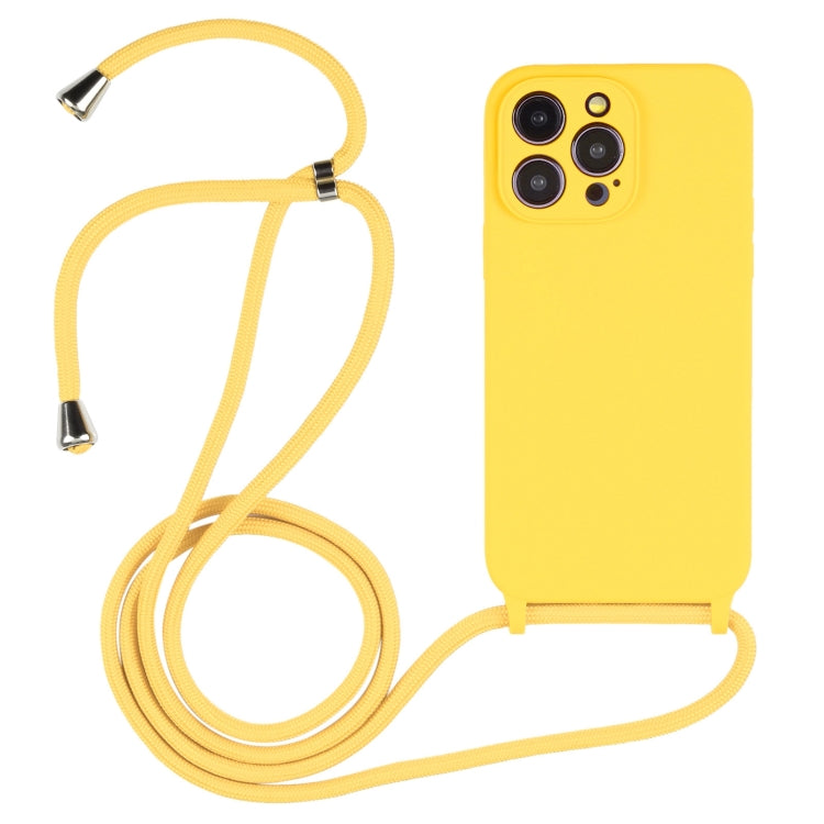 Crossbody Lanyard Liquid Silicone Case, For iPhone 15 Pro