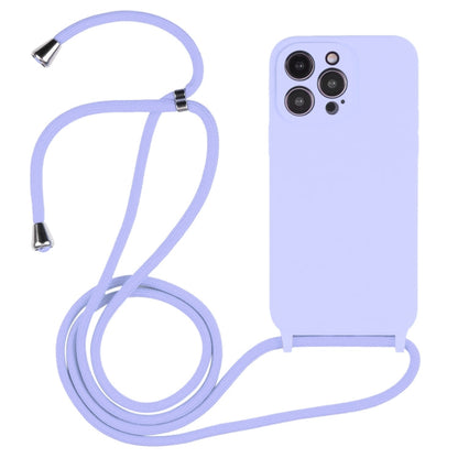 Crossbody Lanyard Liquid Silicone Case, For iPhone 15 Pro