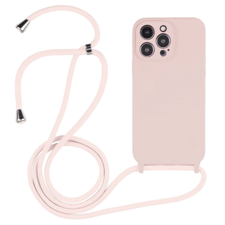 Crossbody Lanyard Liquid Silicone Case, For iPhone 15 Pro