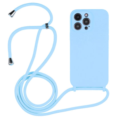 Crossbody Lanyard Liquid Silicone Case, For iPhone 15 Pro