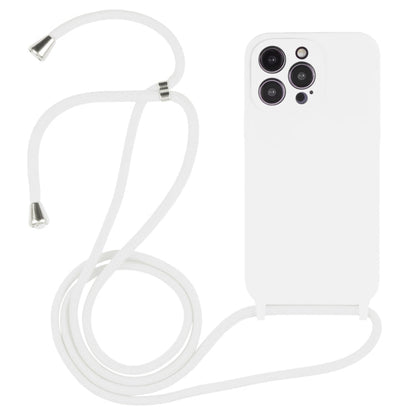 Crossbody Lanyard Liquid Silicone Case, For iPhone 15 Pro