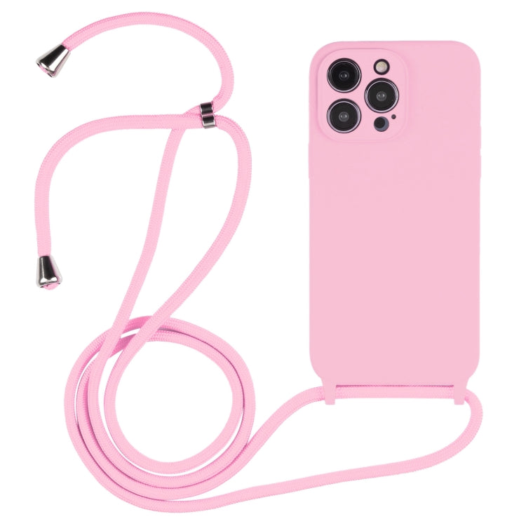 Crossbody Lanyard Liquid Silicone Case, For iPhone 15 Pro